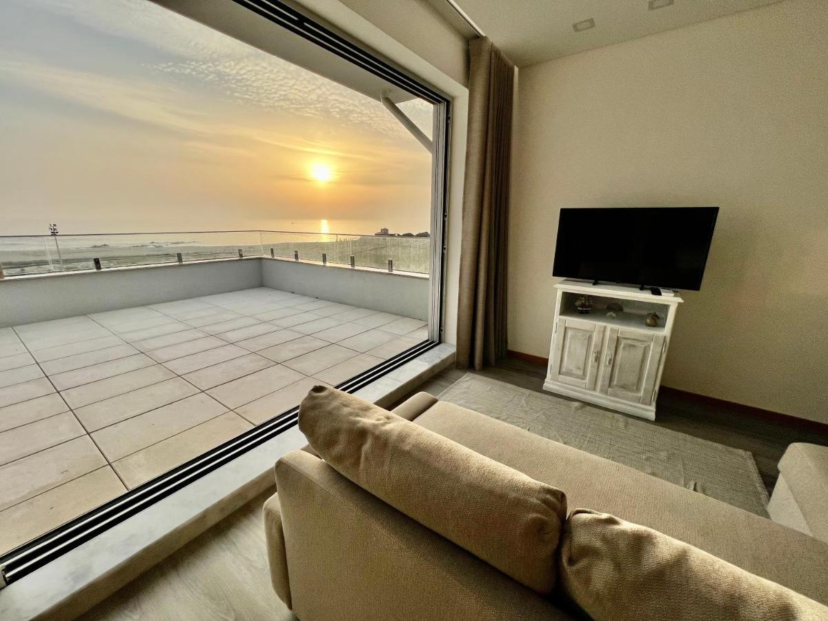 Povoa De Varzim-Sleeps4-Beachfront-Ac-Parking Extérieur photo